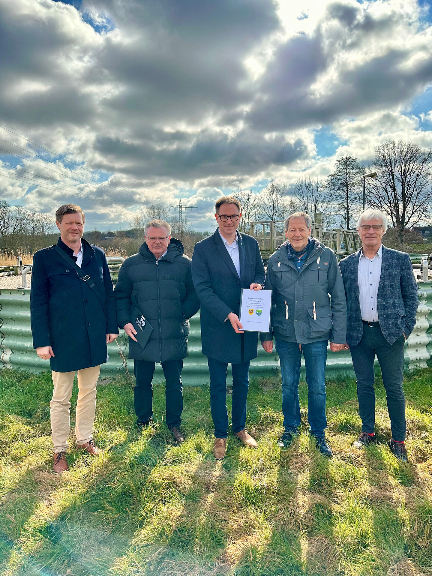 Mathias Mucha, Hans-Werner Harmuth, Jan Lindenau, Albert Iken, Enno Thyen (vlnr.)