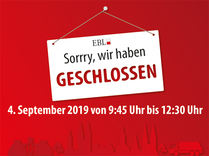 Eingeschränkte Erreichbarkeit am 4. September 2019