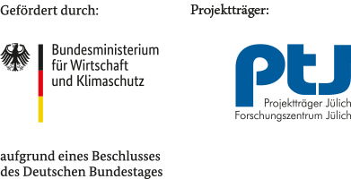 Logos Bundesministerium für Wirtschaft und Projektträger Jülich