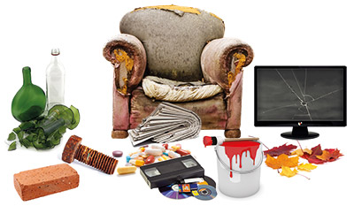 Werstoffe Collage Wertstoffe